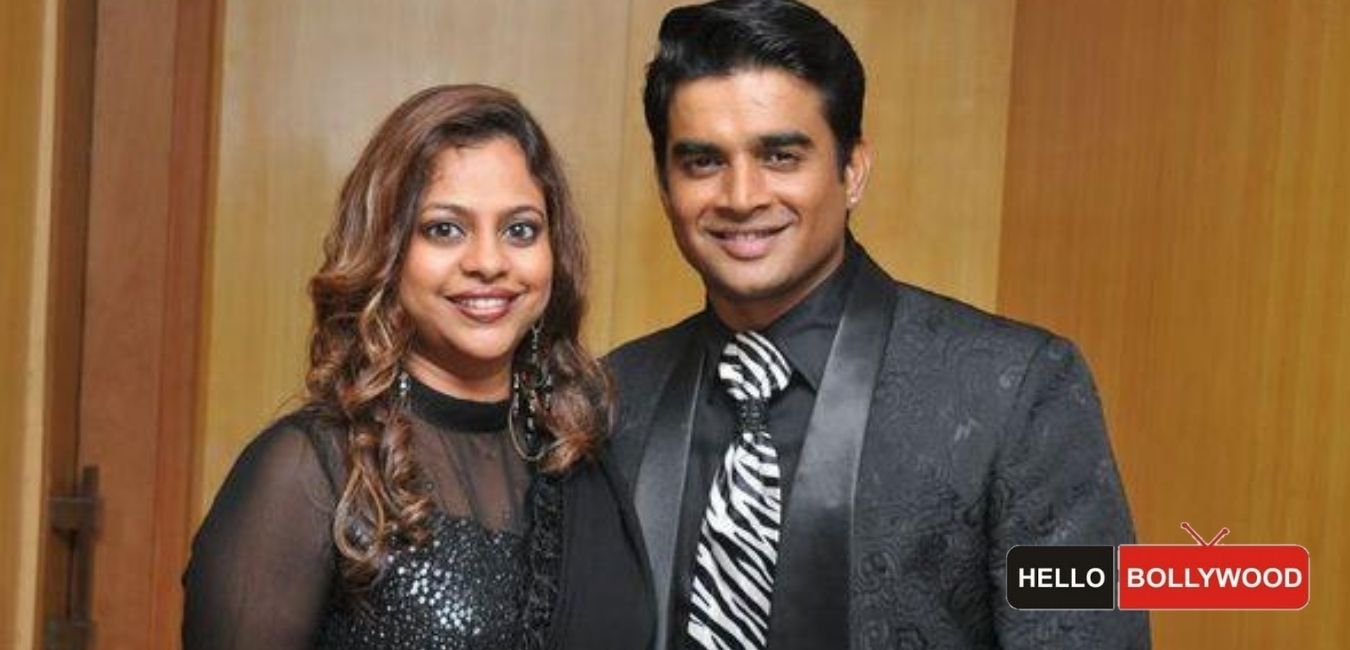 R. Madhwan With Wife Sarita